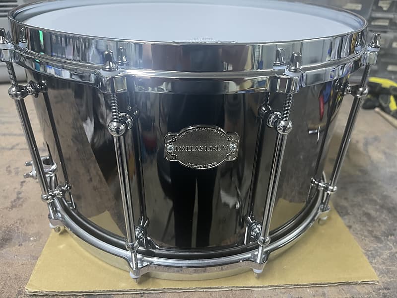 Dallas Drum 14x8 black brass snare drum 2024 - black nickel | Reverb