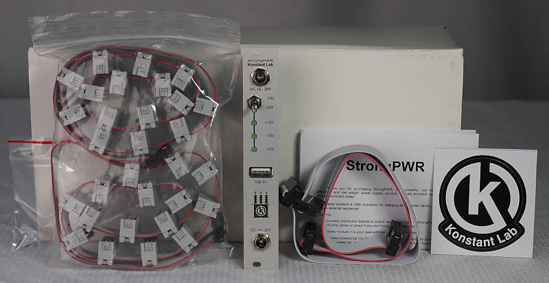 Konstant Lab Strong PWR 4 HP Eurorack power supply module with all accessories! - FREE SHIPPING! image 1