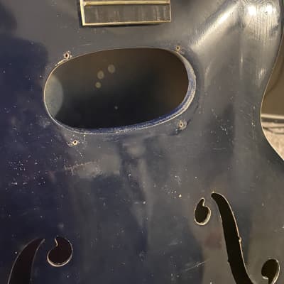 Harmony  H-56 Roy Smeck archtop project for repair P-13 Gibson pickup broken restoration 1956 rare Bild 19