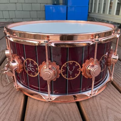 DW Collectors Series Neil Peart Rush RARE "Evolution" Time Machine Snare - EX image 1