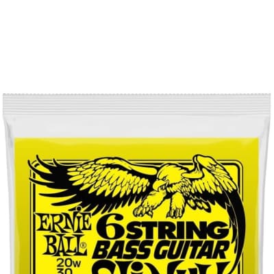 Ernie Ball 6-string Slinky Nickel Wound Short Scale Bass Strings Set, .020w - .090 image 2