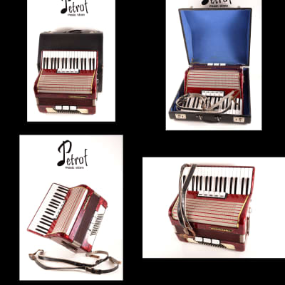 Vintage German Made Top Piano Accordion Weltmeister 60 bass, 8 reg. (5+3)&Original Hard Case, Straps image 3