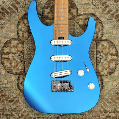 Charvel Pro-Mod DK22 SSS 2PT CM Guitar in Electric Blue w/ Pro Setup #0846 image 2