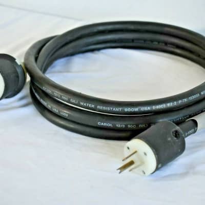 HUBBELL 10FT 20A 125V TO 15A 15A 125V POWER CABLE #7266 (ONE) image 1