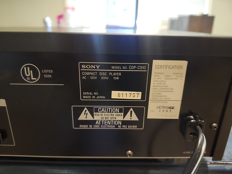 SONY CDP-C910 10 DISC CD PLAYER W/NEW BELT | Reverb