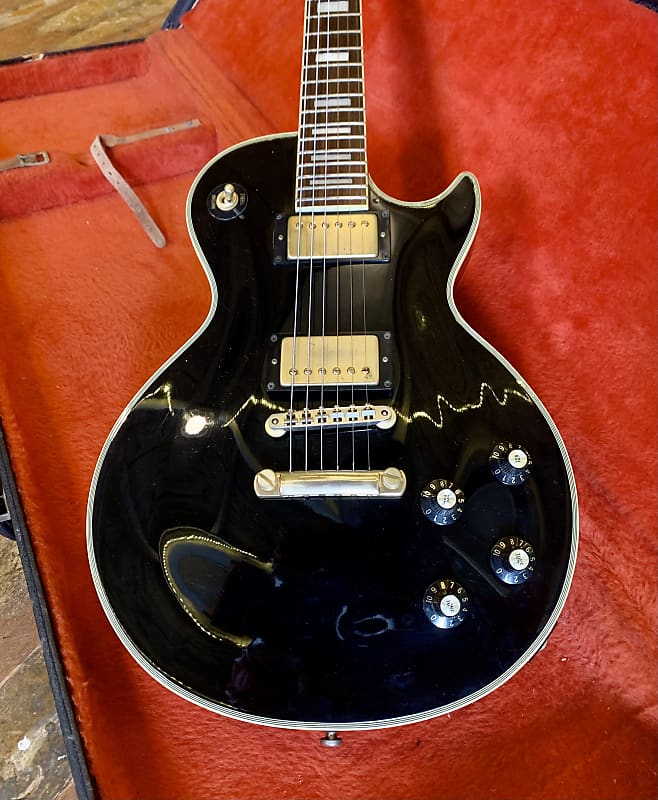 ギター GRECO EGC MOD P90 Greco EGC-600 Les Paul Custom 1991 MIK - Black Beauty
