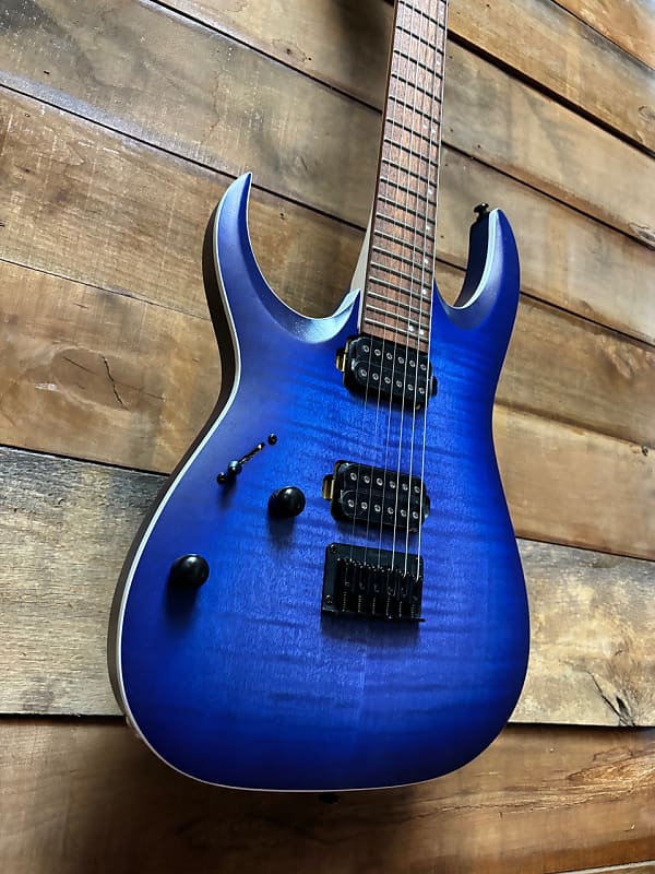 Ibanez RGA42 Lefty Blue Lagoon Burst Flame | Reverb