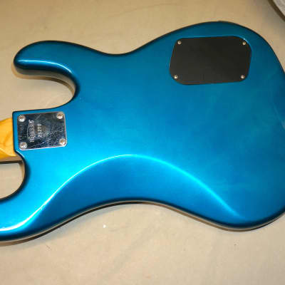 Kramer Focus 7000 Lefty Left-Handed 4-string Bass Guitar 1980s Blue - AS IS! image 10