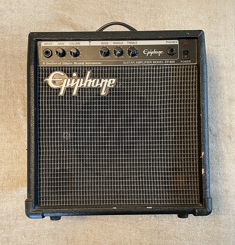 Epiphone EP-800 Guitar Amplifier 8” Speaker / 15 Watts / 3 Band EQ /  Distortion / Headphone Jack / MIK Korea VIDEO