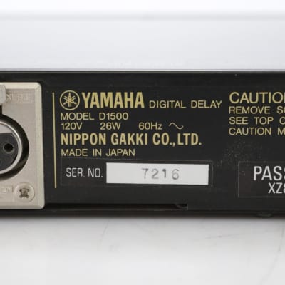 Yamaha D1500 Rackmount Digital Delay Effects Processor #45346 image 13