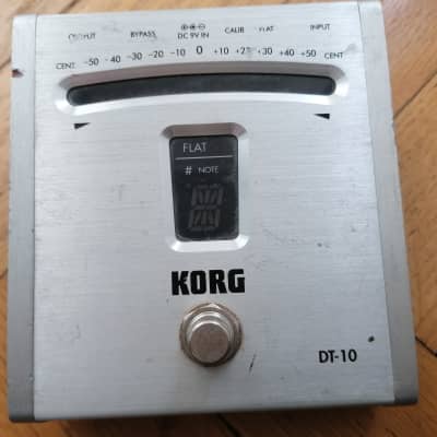 Korg DT-10 Chromatic Pedal Tuner 2000s - Silver image 2