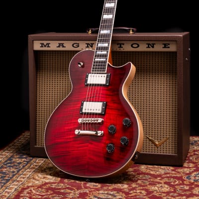 Prestige Master Built Heritage Elite Flame Maple Red Burst Electric Guitar for sale