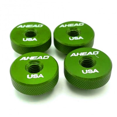 Ahead Speed Nuts Knurled Metal Cymbal Washer 4pk Green image 1