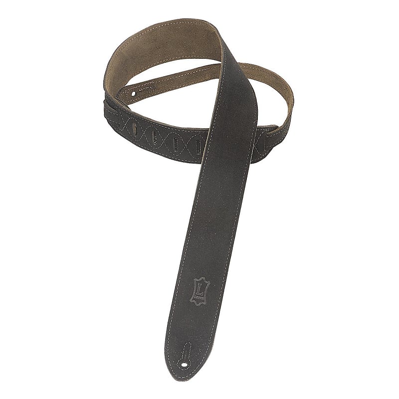 Levy's Leathers MS12-BLK 2" Suede-Leather Strap, Black image 1