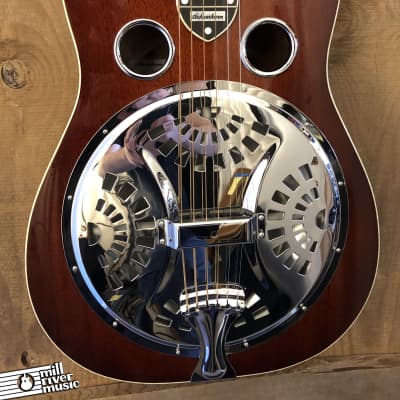 National Scheerhorn Mahogany Square Neck Acoustic-Electric Resonator 2014 w/ HSC image 2