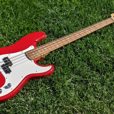 Squier P-Bass PJ Precision Jazz Neck! 1999 Torino Red Factory 1of1 One-Off image 4