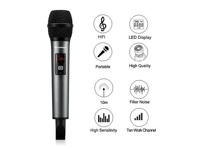 Excelvan K18 V Professional Bluetooth Wireless Microphone