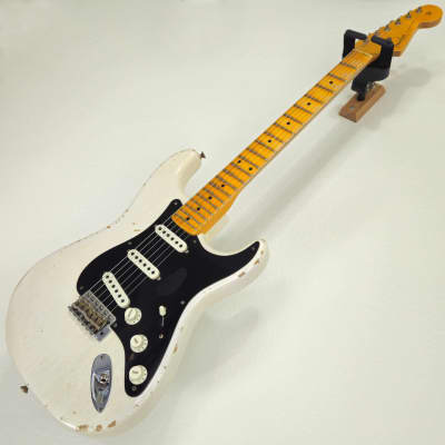 2015 Fender Custom Shop Ancho Poblano Stratocaster Relic Opaque White Electric Guitar for sale