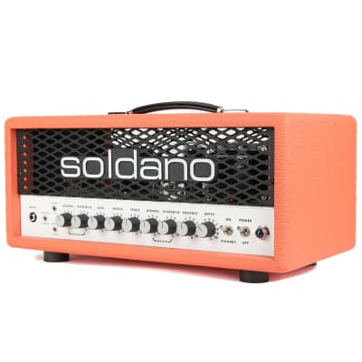 New Soldano SLO-30 Super Lead Overdrive Head Custom Color Orange Tolex image 3