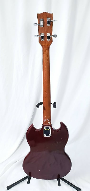 Vintage 1970s Japanese Global 495B Bass Guitar, SG Style EB