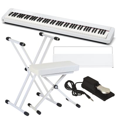Casio Privia PX-S1100 Digital Piano - White KEY ESSENTIALS BUNDLE