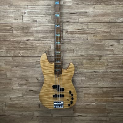Sire Marcus Miller P10 4- string bass 2021 - Natural Gloss Flame Top. 8lbs 5oz w/ gig bag image 2