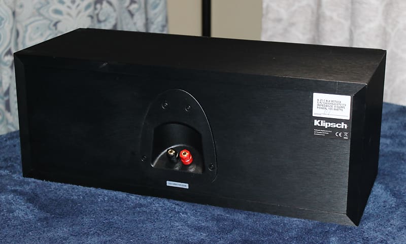 Klipsch Reference R-52C Two-Way Center Channel Speaker, Black Textured Wood  Grain Vinyl