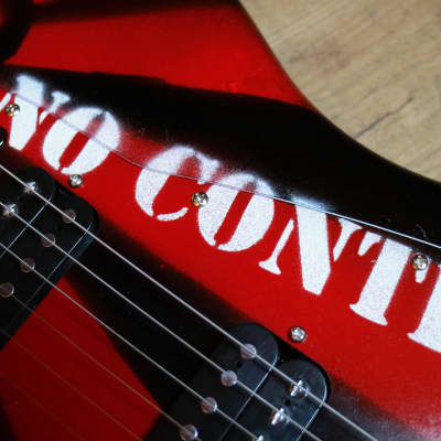 Custom Squier Jazzmaster Skullcat Guitars Qnstang No Control Punkrock Stencil image 6