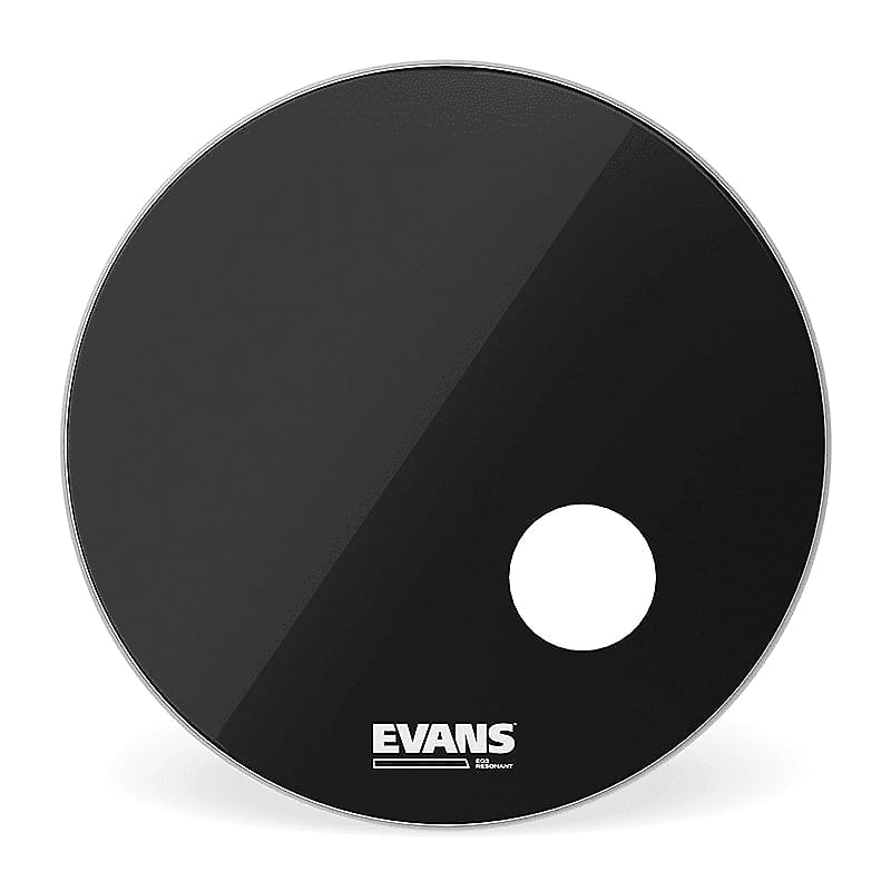 Evans BD24RB EQ3 Resonant Black Bass Drum Head - 24" image 1