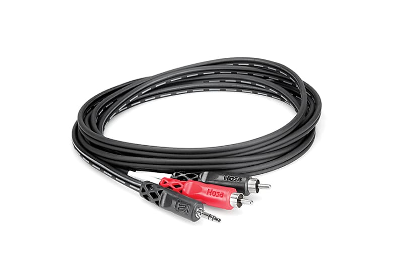 Hosa CMR-203 3.5mm (1/8") TRS to Dual RCA Cable - 3ft image 1