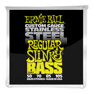 Ernie Ball Regular Slinky Stainless Steel Electric Bass Strings - 50-105 Gauge image 3
