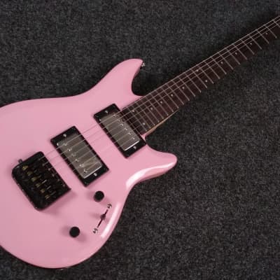 Alp Leaf 100 headless travel eletric guitar Pink for sale
