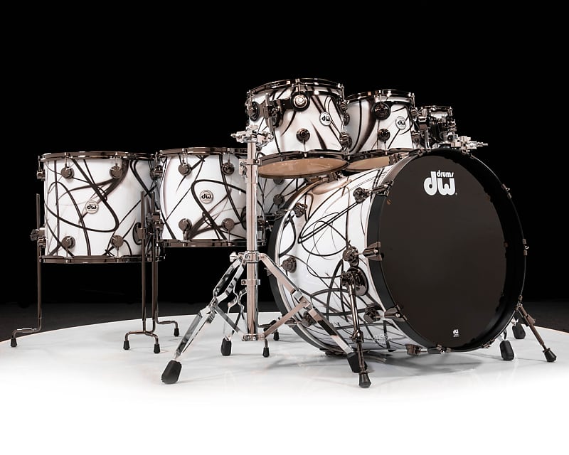 DW Collector's 7pc SSC Maple Kit - White Glass Contrails | Reverb