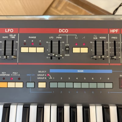 Roland Juno-106 61-Key Programmable Polyphonic Synthesizer 1984 - 1985 - Black image 6