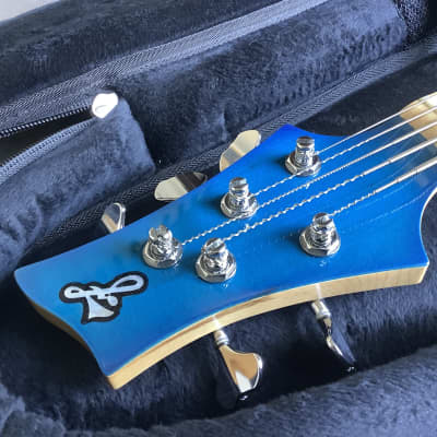 F Bass BN5 Fretted 2008 Transparent Blue image 4