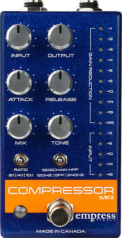 Empress Compressor MKII Guitar Effects Pedal, Blue Sparkle