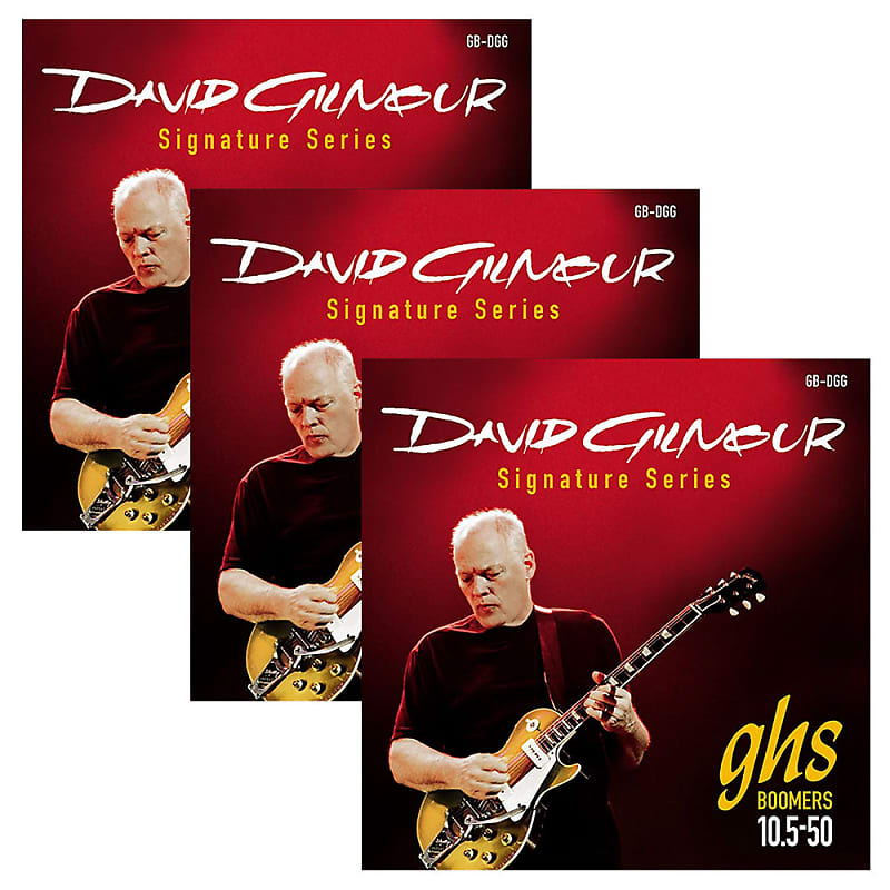 3-Pack! GHS David Gilmour Signature Red Electric Guitar Strings 10.5-50 GB-DGG image 1