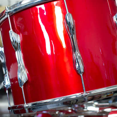 1970s Premier Polychromatic Red Resonator Drum Kit image 7