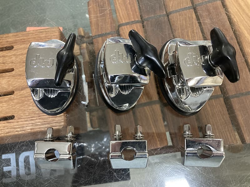 DW 3 floor tom leg brackets chrome Reverb
