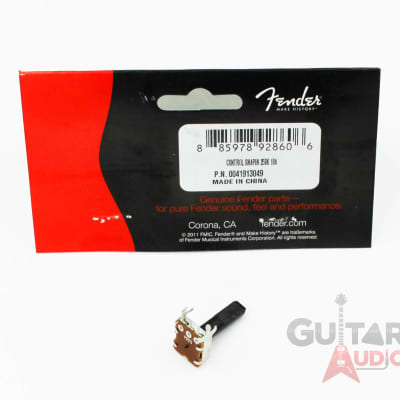 Genuine Fender Amp Parts 250K 10A Taper Snap-In-Style 1/4" D Shaft Potentiometer image 3