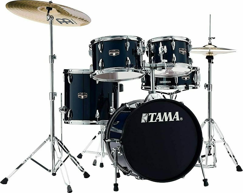 Tama Imperialstar 5-Piece Drum Kit with Meinl HCS Cymbals (Dark Blue) Bundle image 1