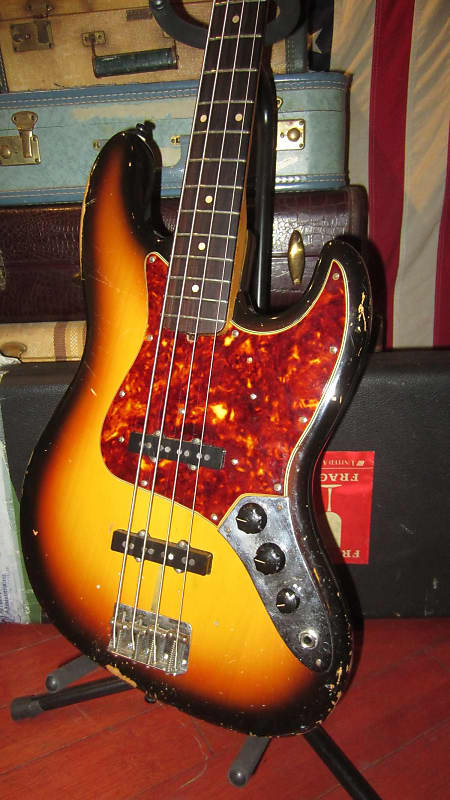 1963 Fender Jazz Bass Sunburst w Original Case Blue Oyster Cult image 1