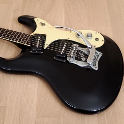 1964 Mosrite Ventures Model Vintage Electric Guitar Black, Vibramute w/ Case image 10