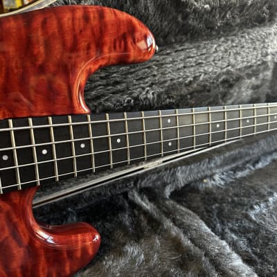 Modulus VJ4 Vintage Jazz 2003 - Trans Red Quilted Maple image 8