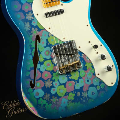 Fender Custom Shop Limited Edition 50s Tele Thinline Relic - Aged Blue Flower #172 / 2022 Winter Custom Shop Event (Brand New) image 6
