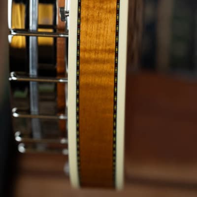 Deering Calico 5 String Curly Maple Resonator Banjo w/Spikes Installed #AX45 image 13