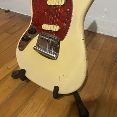 Fender Left handed mustang Early 90s - Aged white image 2