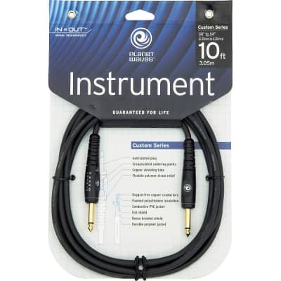 D'Addario Gold-Plated 1/4" Straight Instrument Cable  10 ft. image 3