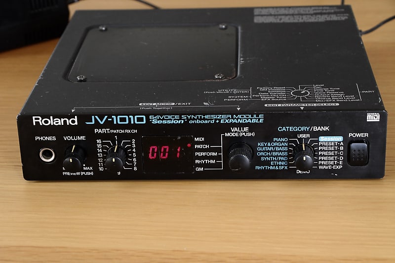 JV-1010 64-Voice Synthesizer Module + Two Roland SR-JV80 Expansion Cards