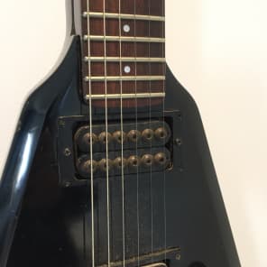 Rare Greco Tusk Guitar Device 80's Black MIJ GTV-55. V